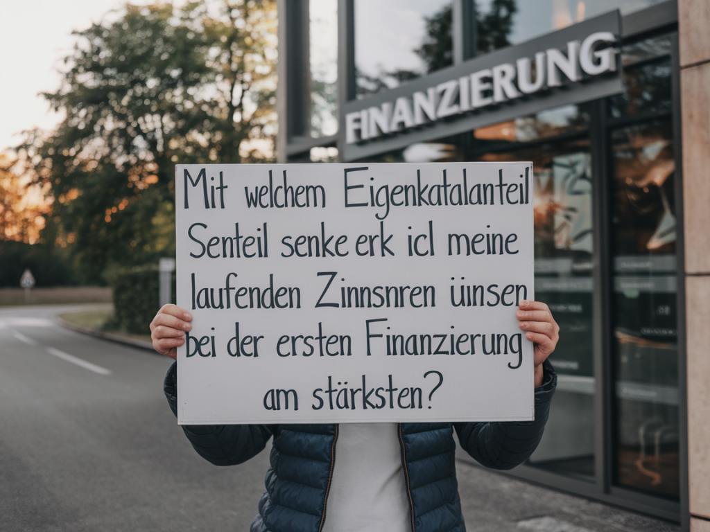 Mit welchem eigenkapitalanteil senke ich meine laufenden zinsen bei der ersten finanzierung am stärksten