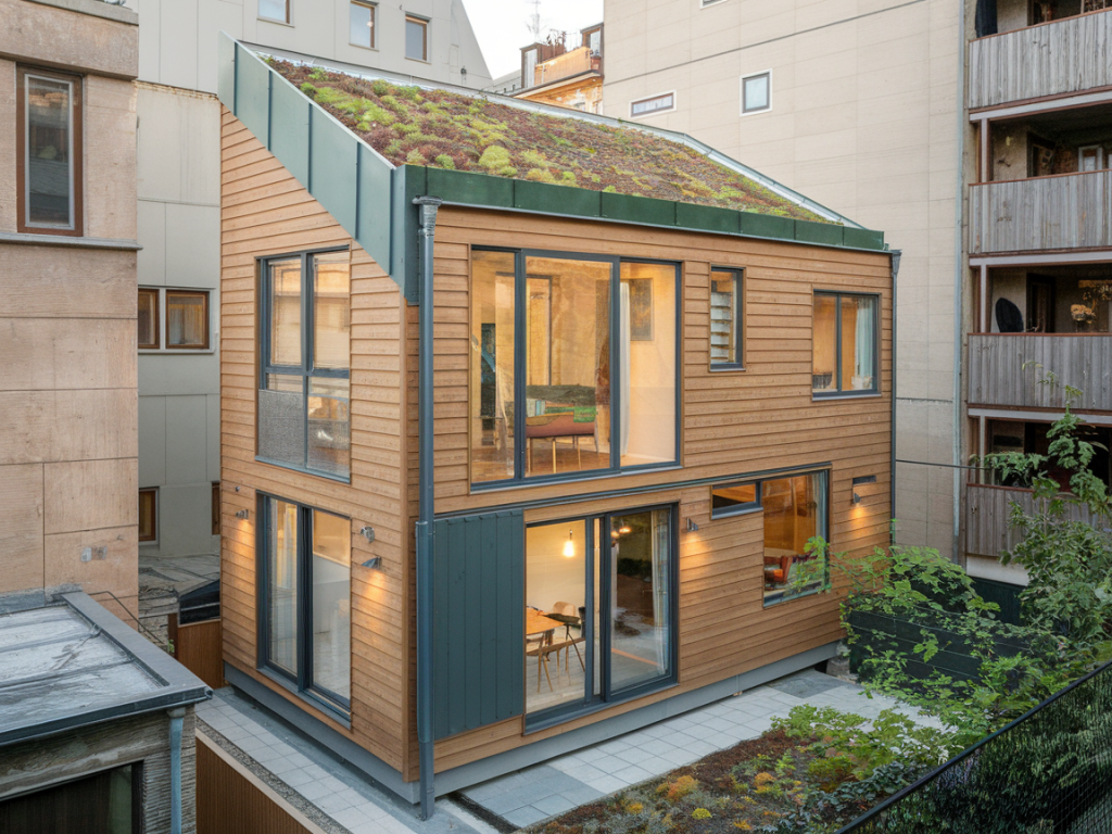 Wie baue ich ein kleines passivhaus auf einem engen stadthausgrundstück platzsparend und energieoptimiert